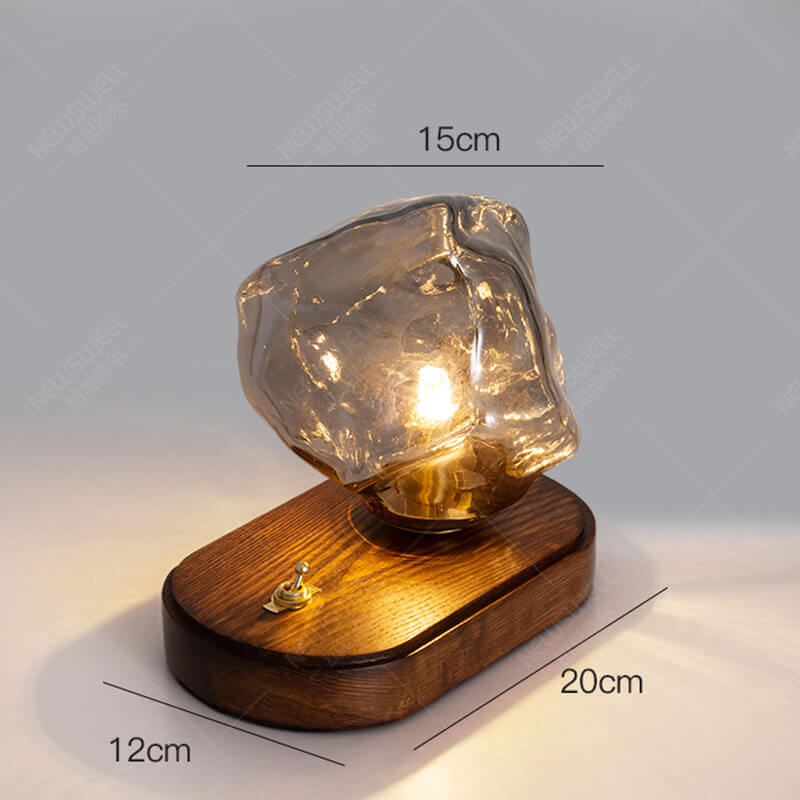 Walnut Ice Pattern Wall Lamp