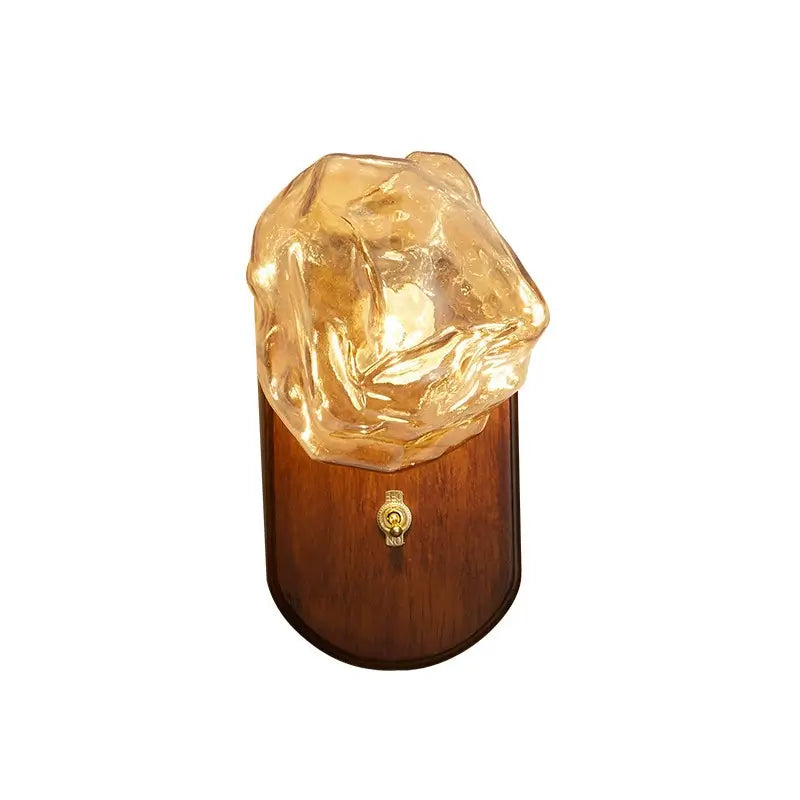 Walnut Ice Pattern Wall Lamp