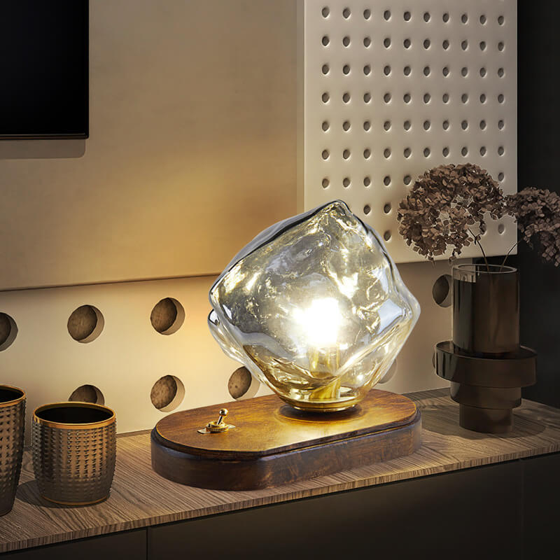 Walnut Ice Pattern Wall Lamp
