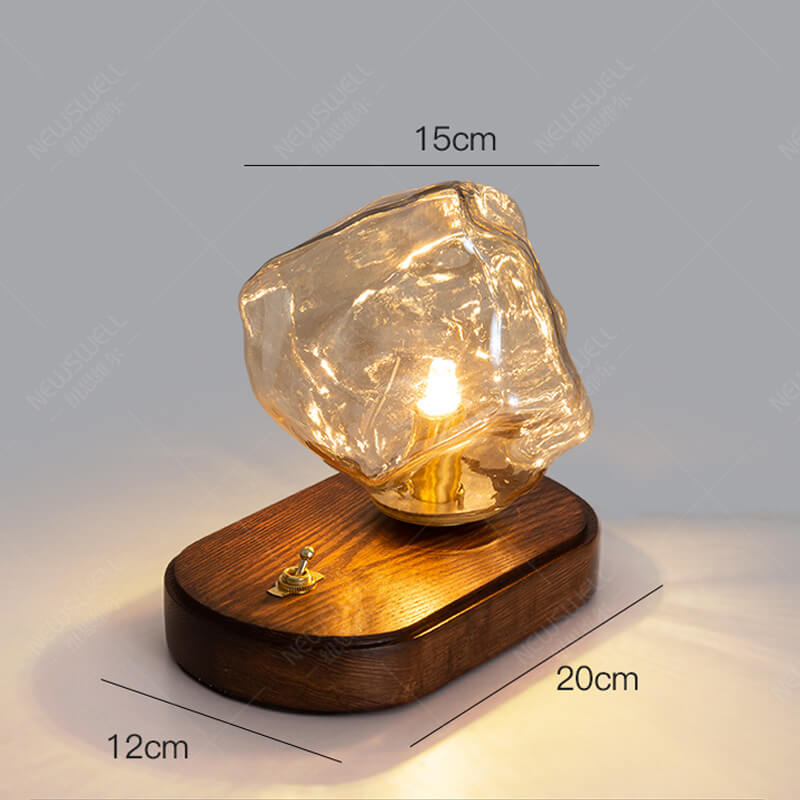 Walnut Ice Pattern Wall Lamp