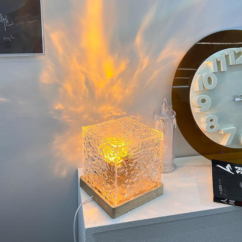 Lampe de nuit à ondulations d'eau