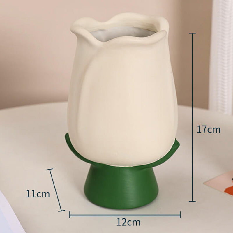 Tulip Shaped Ceramic Vase