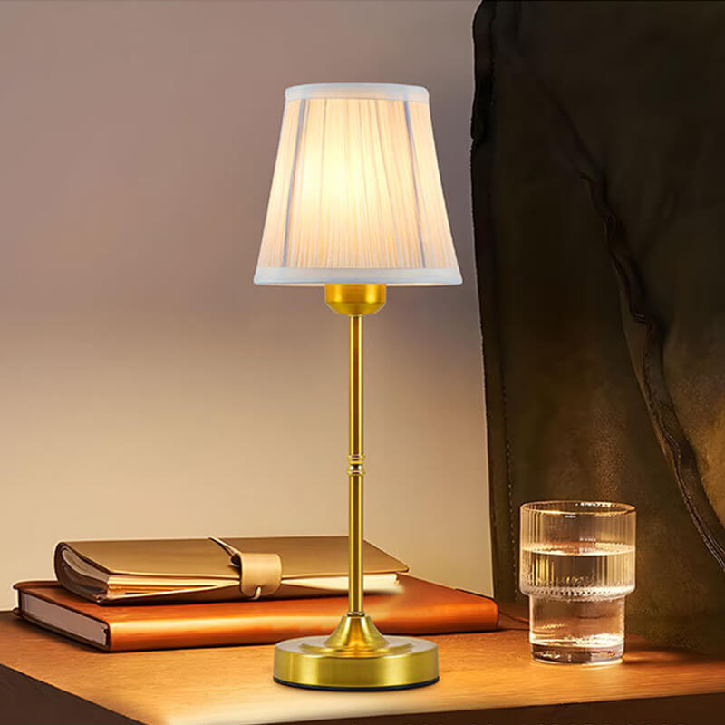 White Fabric Table Lamp