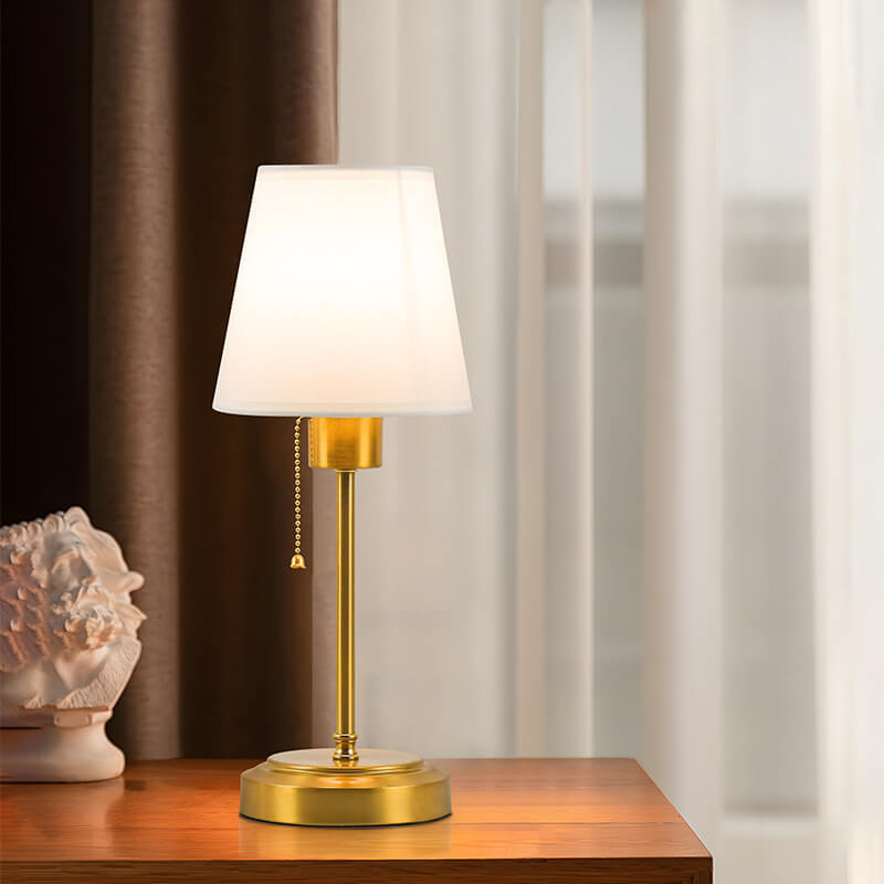 White Fabric Table Lamp