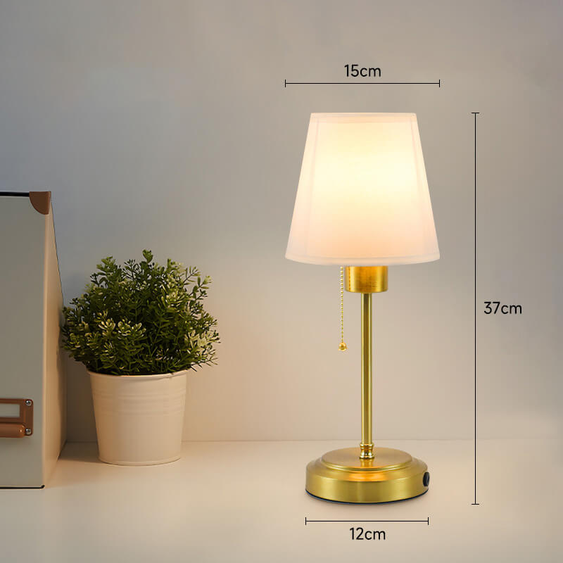 White Fabric Table Lamp