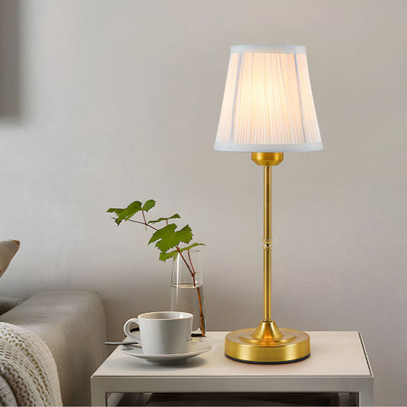 White Fabric Table Lamp
