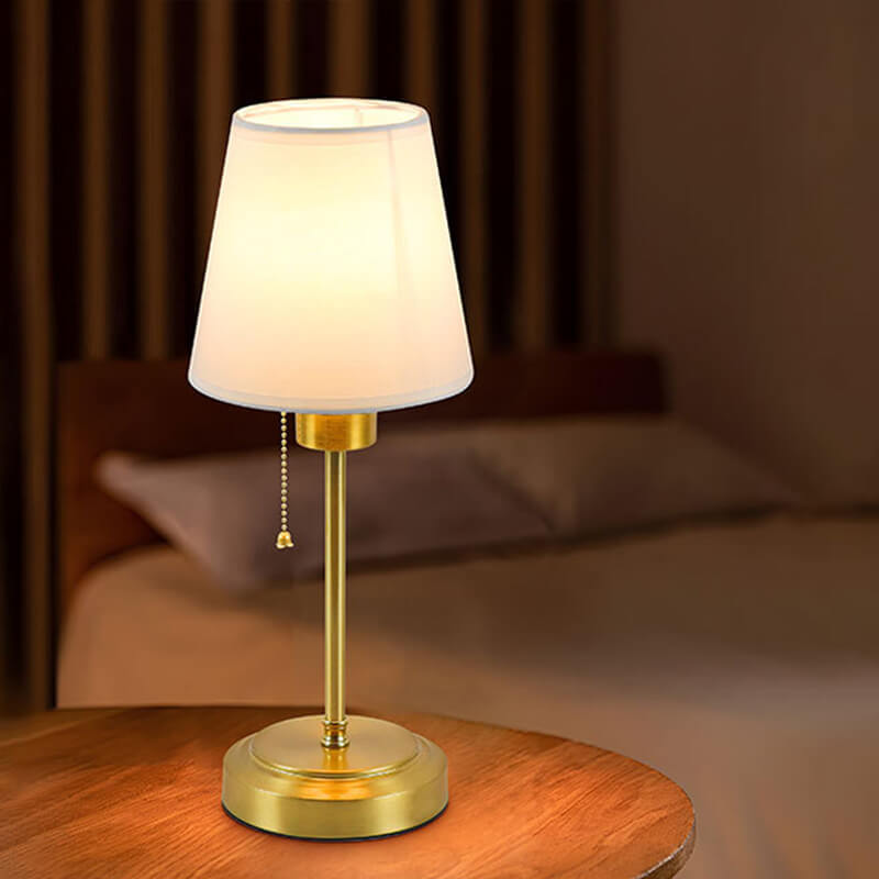 White Fabric Table Lamp