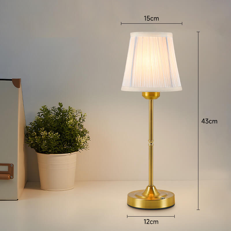 White Fabric Table Lamp