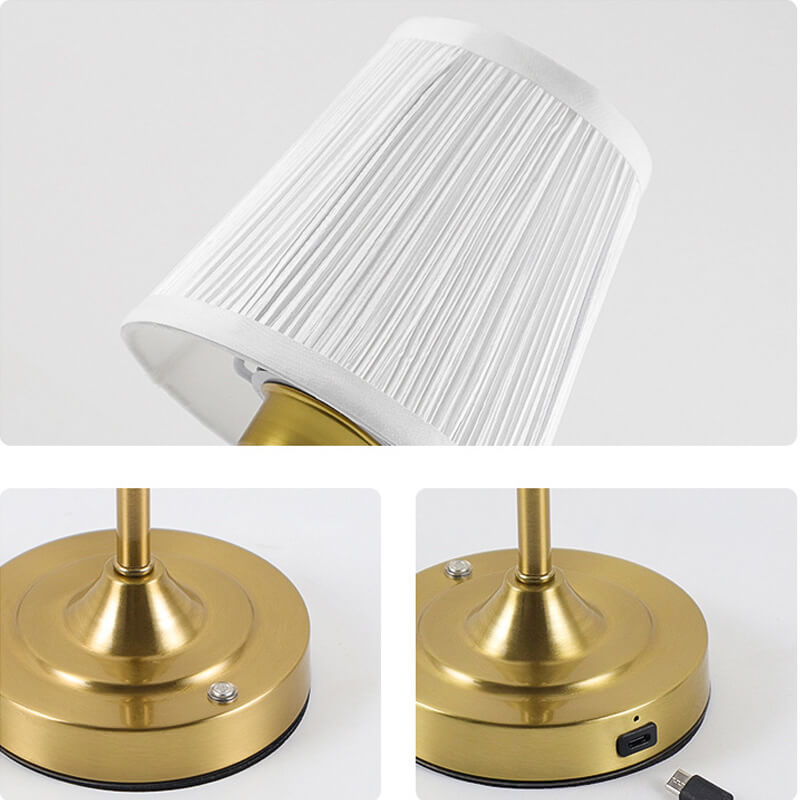 White Fabric Table Lamp
