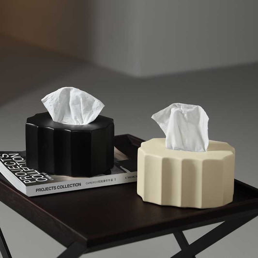 Boîte à mouchoirs en porcelaine blanche