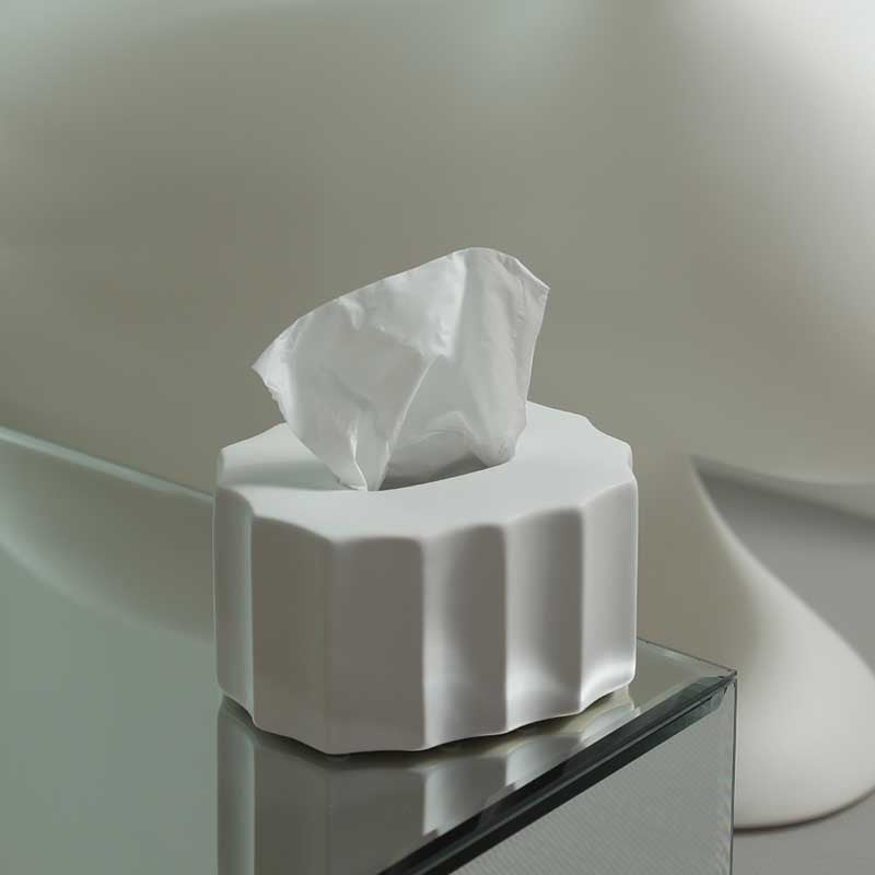 White Porcelain Tissue Box