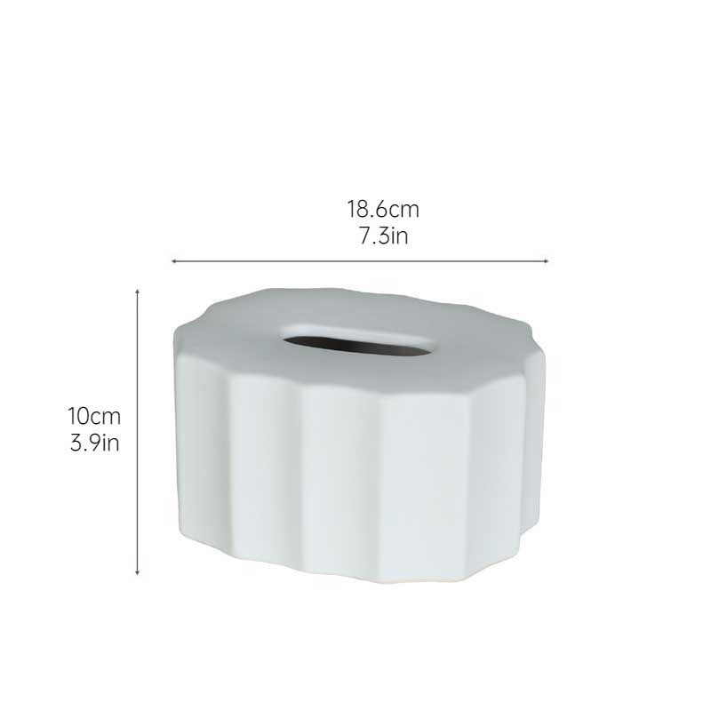 White Porcelain Tissue Box