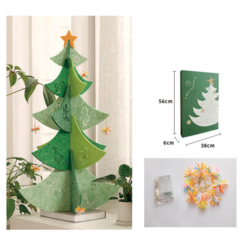 Sapin de Noël en bois cousu