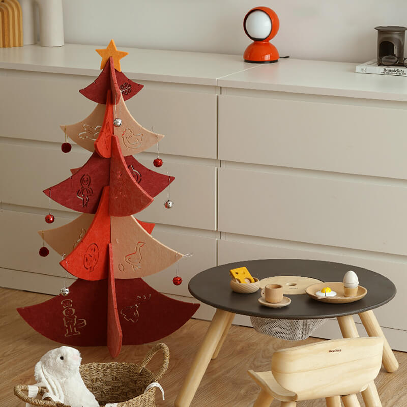 Sapin de Noël en bois cousu