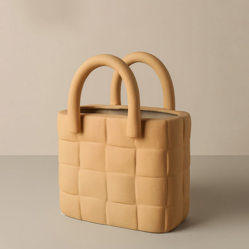 Woven Bag Ceramic Vase