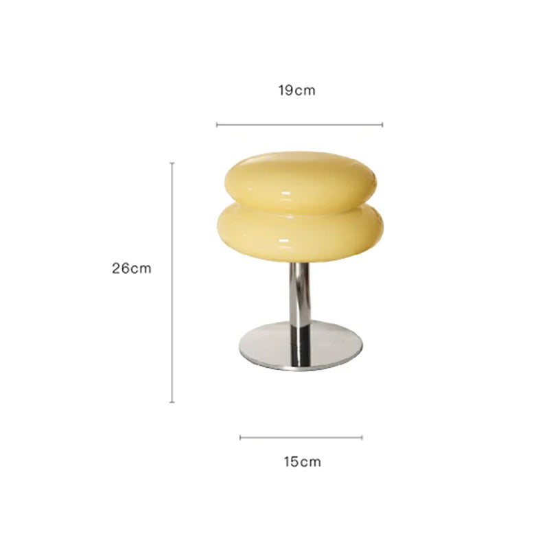 Eierkuchen-Tischlampe aus Glas