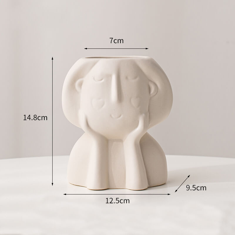 Vase en céramique Cheek Girl