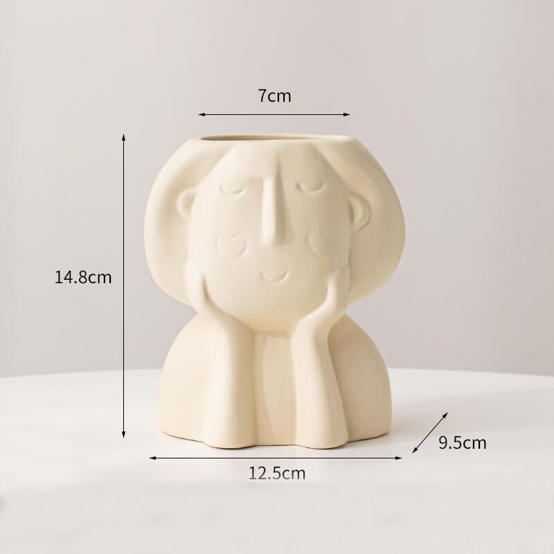 Vase en céramique Cheek Girl