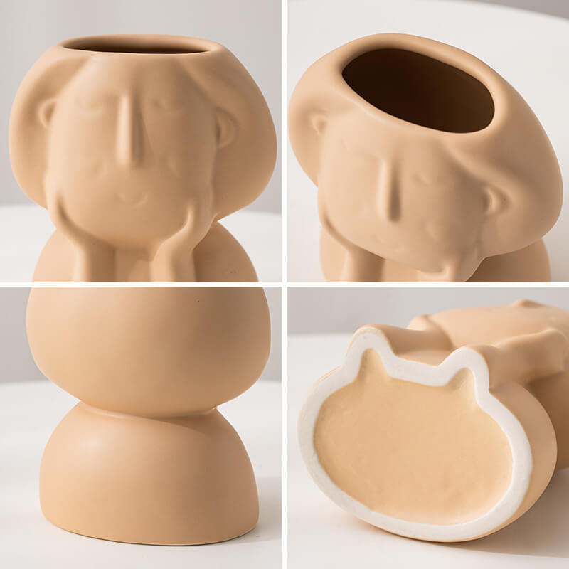 Vase en céramique Cheek Girl