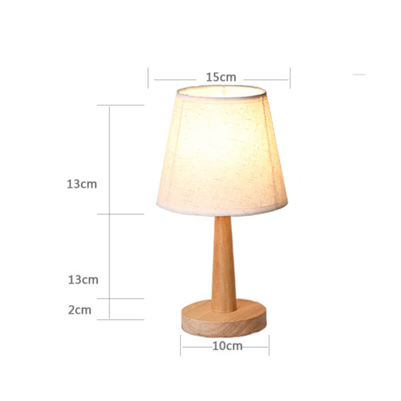 Simple Raw Wood Table Lamp