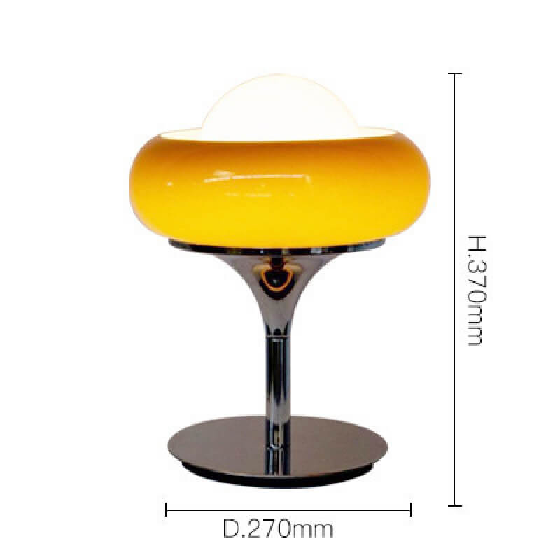 Lampes de table en verre à tarte aux œufs