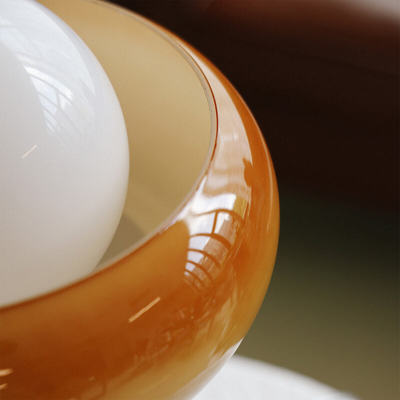 Lampes de table en verre à tarte aux œufs
