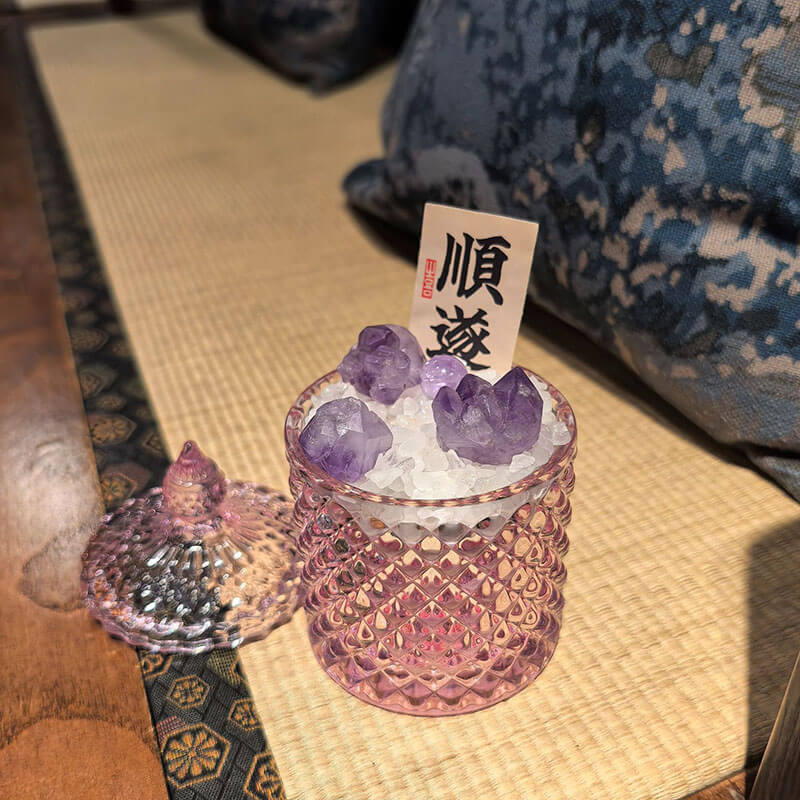 Glass Diamond Storage Jar