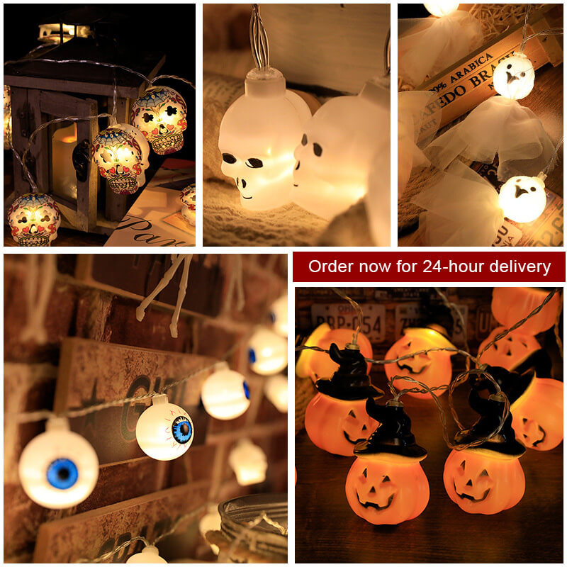 Bunte Halloween-Lichterketten