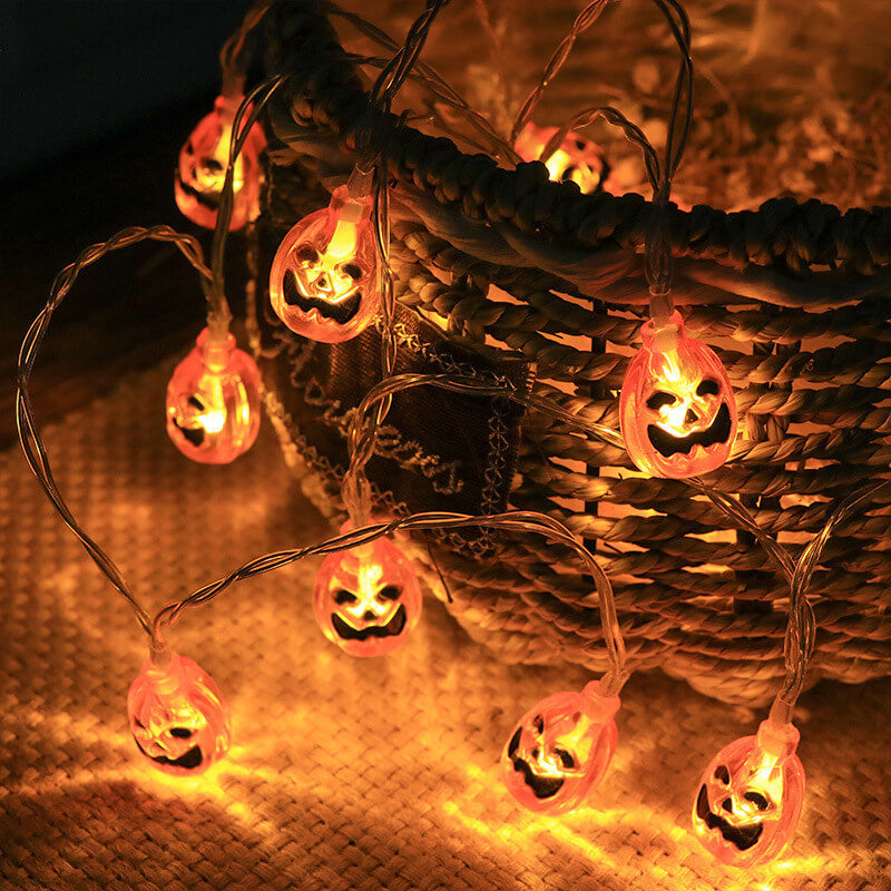 Bunte Halloween-Lichterketten