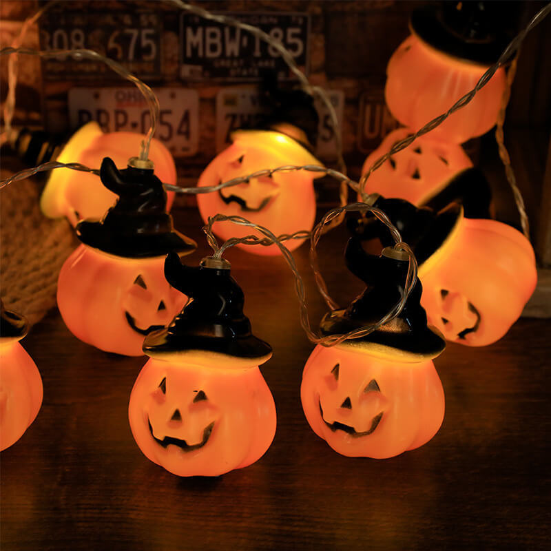 Bunte Halloween-Lichterketten