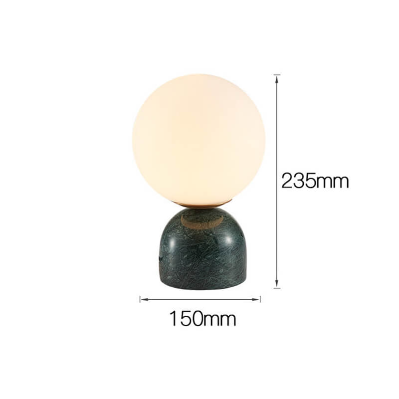 Lampe de table en forme de boule de marbre