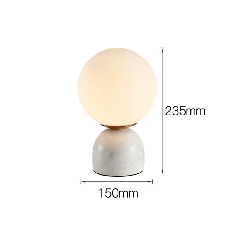 Lampe de table en forme de boule de marbre