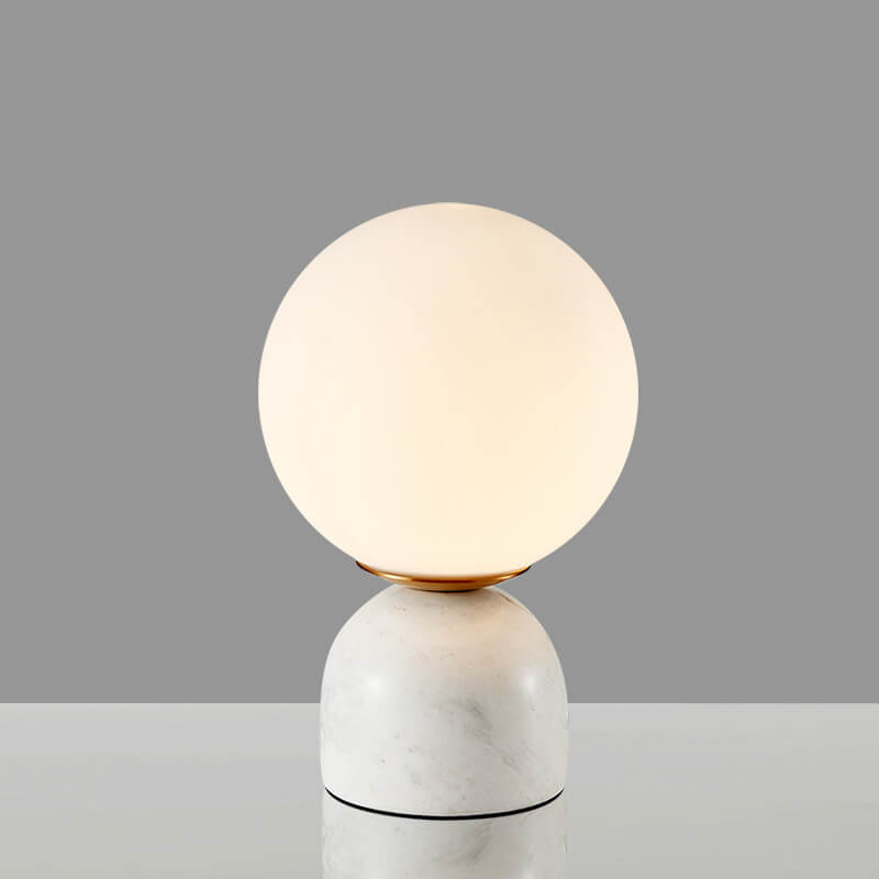 Lampe de table en forme de boule de marbre
