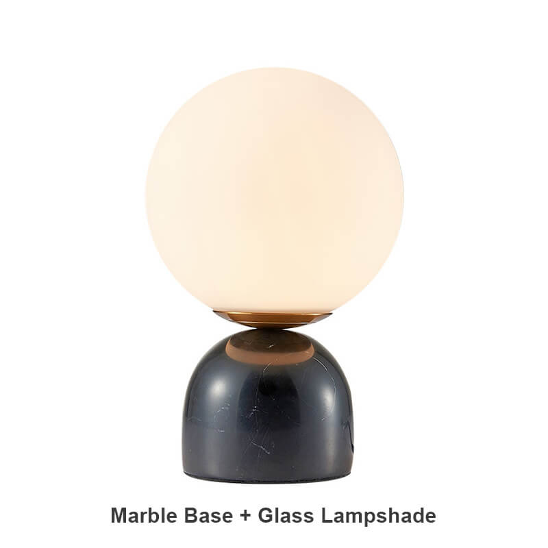 Lampe de table en forme de boule de marbre