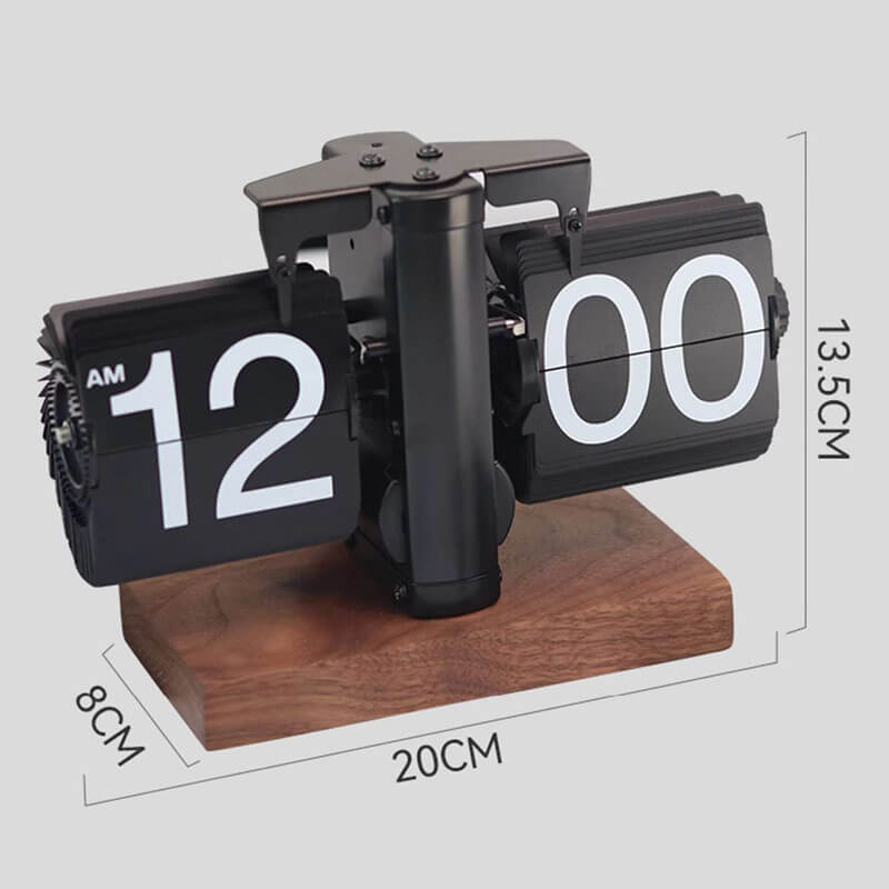Horloge tournante en noyer