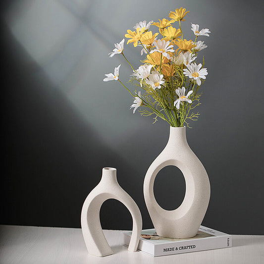 Vase créatif en céramique blanche