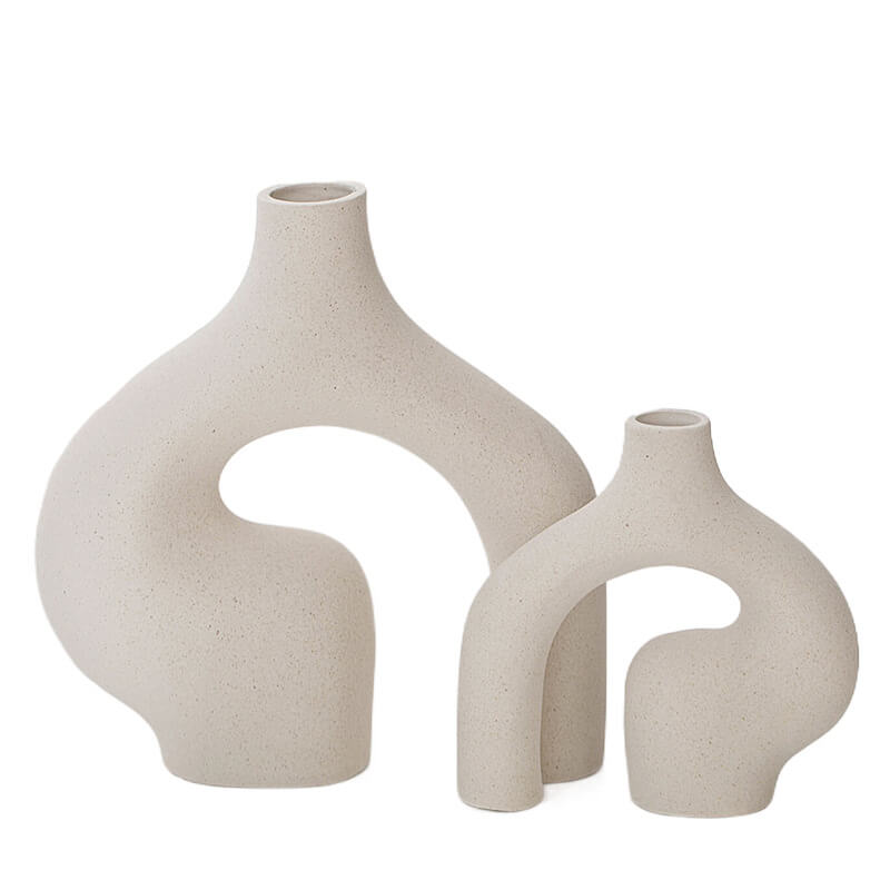 Vase créatif en céramique blanche