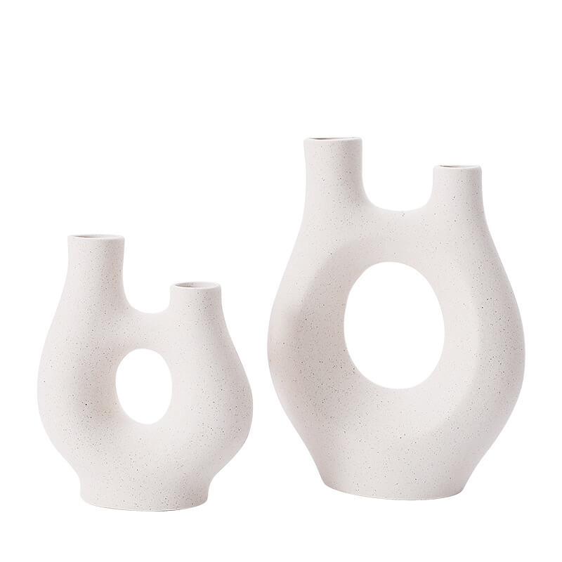 Vase créatif en céramique blanche