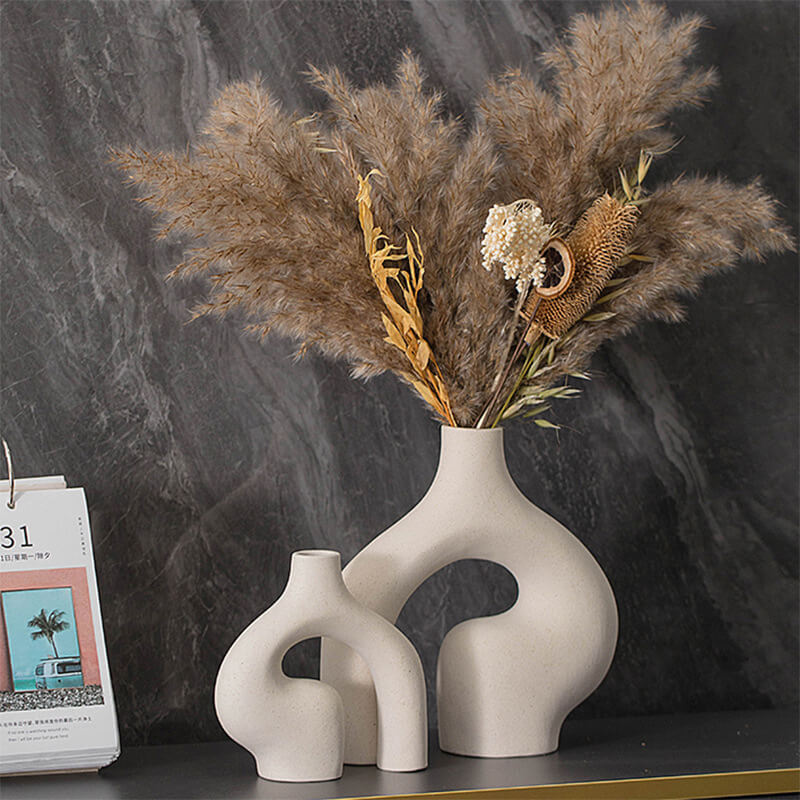 Vase créatif en céramique blanche