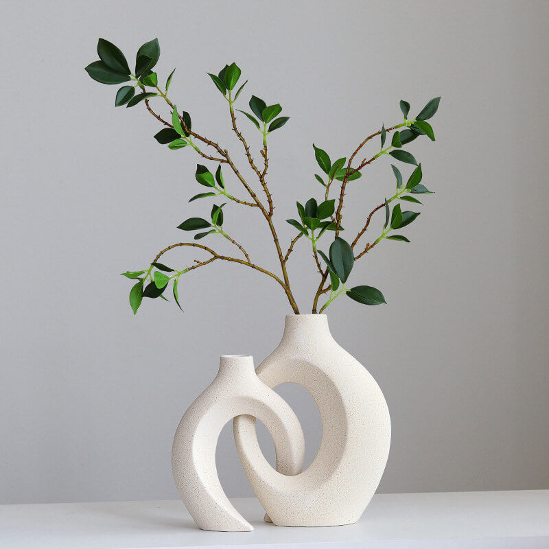Vase créatif en céramique blanche
