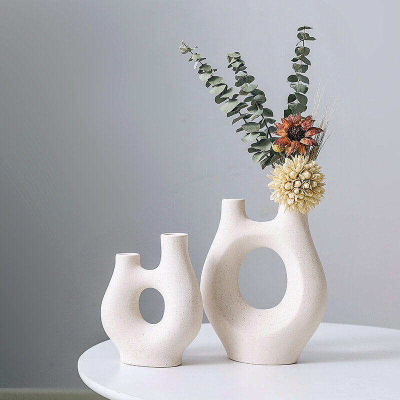 Vase créatif en céramique blanche