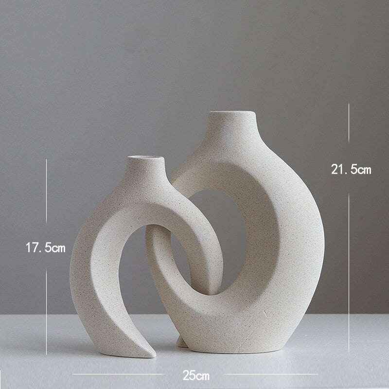 Vase créatif en céramique blanche