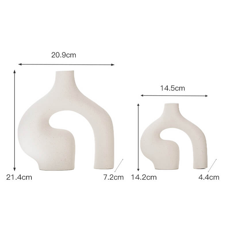 Vase créatif en céramique blanche