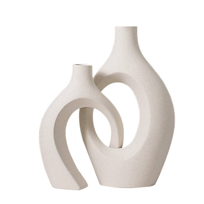 Vase créatif en céramique blanche
