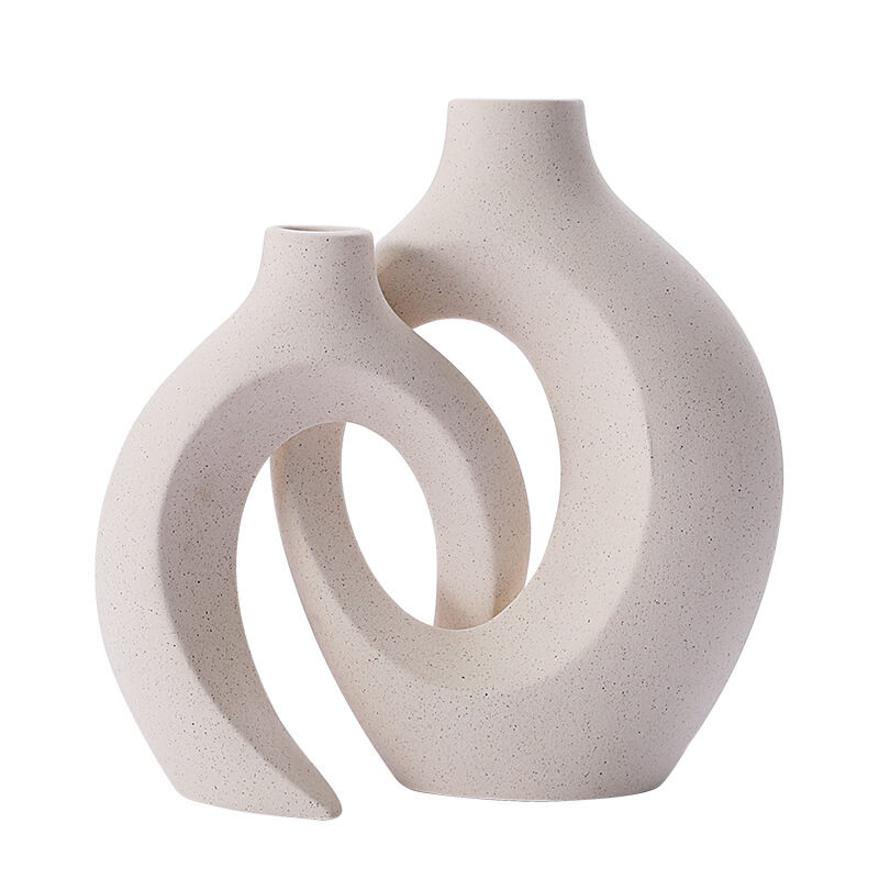 Vase créatif en céramique blanche