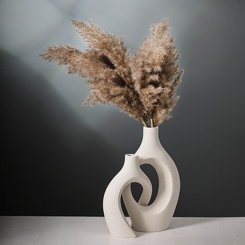Vase créatif en céramique blanche