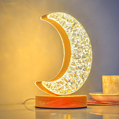 Crystal Star Moon Night Light