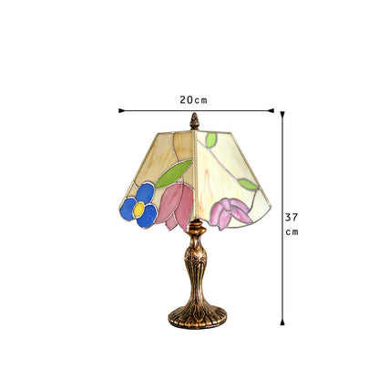 Vintage Stained Glass Table Lamp