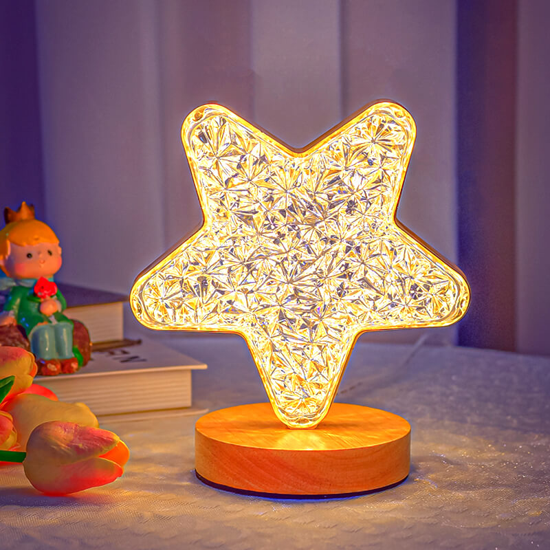 Crystal Star Moon Night Light