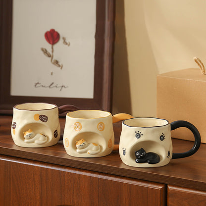 3D Cat Nest Coffee Mug